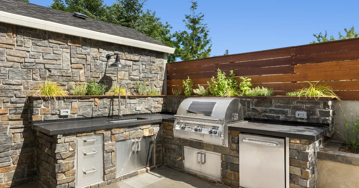 outdoor kitchen island