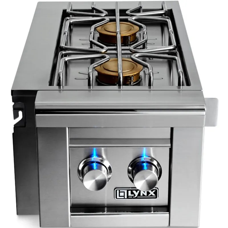 Lynx Pro:  Cart Mounted Double side burner -fits all grill sizes