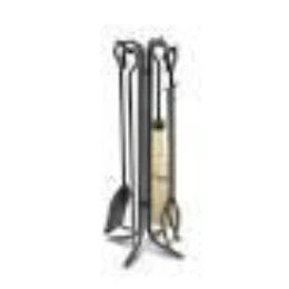 Pilgrim: Forged Hearth TS with Corn Broom - Black - 28"