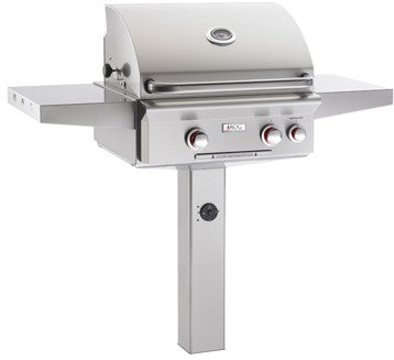 American Outdoor Grill: 24" AOG Grill on Ground Post, w/ Rotisserie, NG (LP Conversion Kit Included)