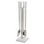Pilgrim: Carrara Marble Tool Set SQ Base - Satin Nickel / White Marble - 33"