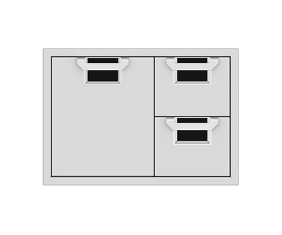 Hestan Aspire: 30" Double Drawer and Storage Door Combo