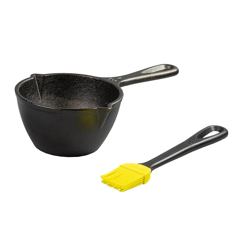 Lodge: Cast Iron Melting Pot and Silicone Brush