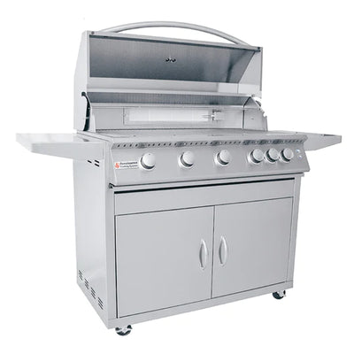 Renaissance:  40" Premier Freestanding Grill W/ Rear Burner & Blue LEDs - Propane