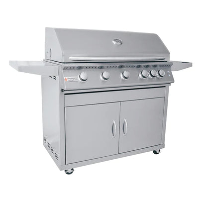 Renaissance:  40" Premier Freestanding Grill W/ Rear Burner & Blue LEDs - Propane