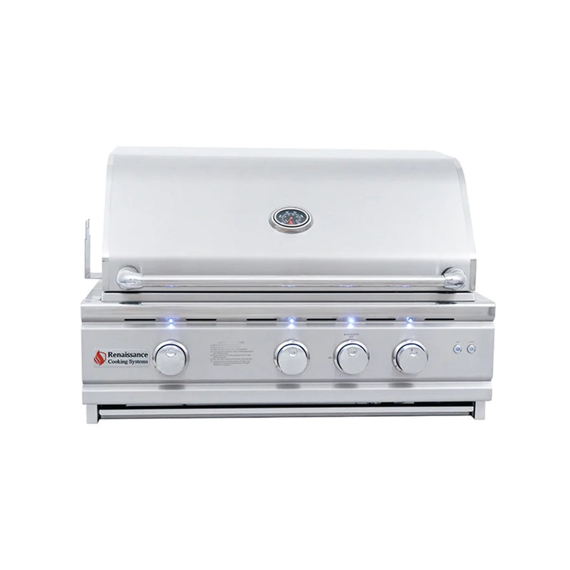 Renaissance: 30" Cutlass Pro Grill W/ Rear Burner, Briquette Trays & Blue LEDs