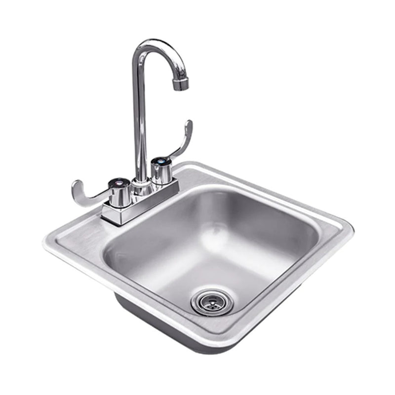 Renaissance:  Stainless Sink & Faucet- 15" x 15"