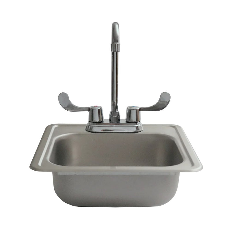 Renaissance: Stainless Sink & Faucet- 15" x 15"