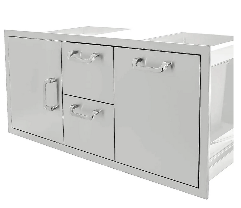 PCM: 260 Series 42" Door, Double Drawer w/ Trash Roll-Out Combo