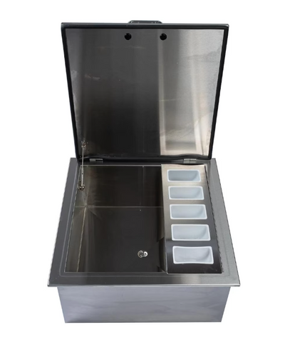 PCM: 260 Series 25-Inch Drop-In Ice Bin Cooler w/ Condiment Tray