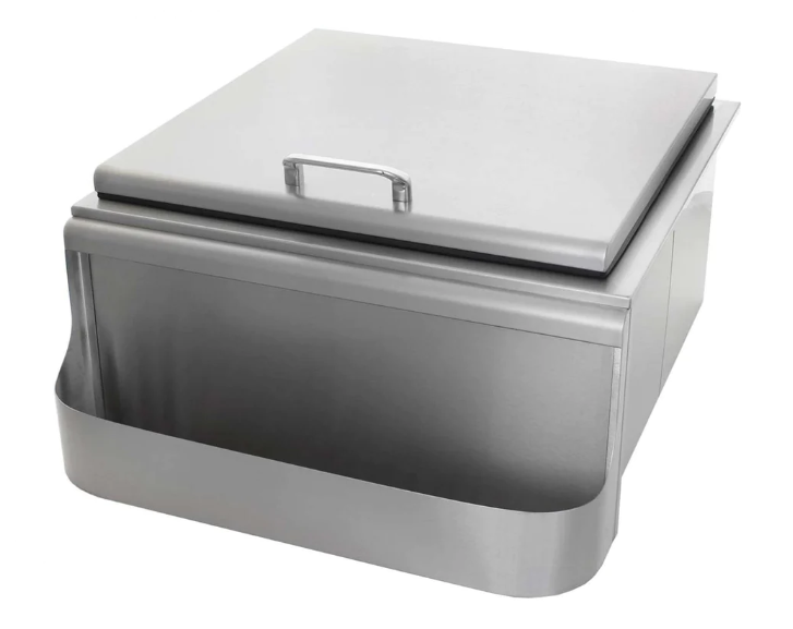 PCM: 260 Series 25" Slide-In Ice Bin w/ Speed Rail & Condiment Holder