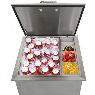 PCM: 260 Series 18" Drop-In Ice Bin Cooler w/ Condiment Tray