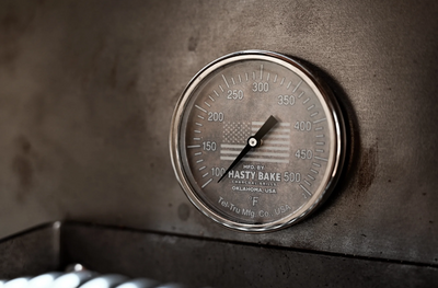 Hasty Bake: Roughneck Smoker Custom Patina Tel-Tru Thermometer