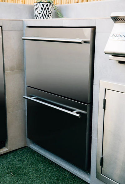 TrueFlame: 24" Deluxe Outdoor Rated Drawer Fridge