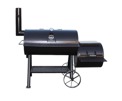 Texas Longhorn BBQ Pits: 32x16" Single Lid Smoker with Side Firebox