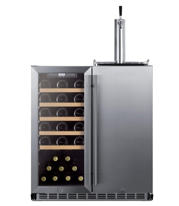 Summit Appliances: 30" Combo Wine Cellar & Kegerator