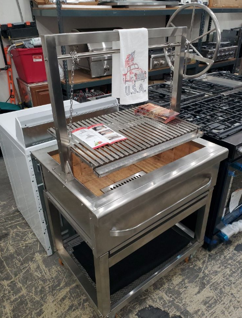 Jentek: Argentine Grill: Charcoal Grill with Cart