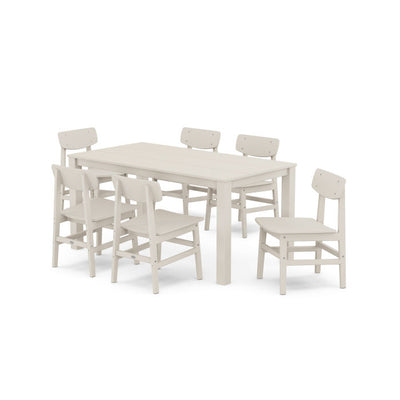 Polywood: Modern Studio Urban Chair 7-Piece Parsons Table Dining Set