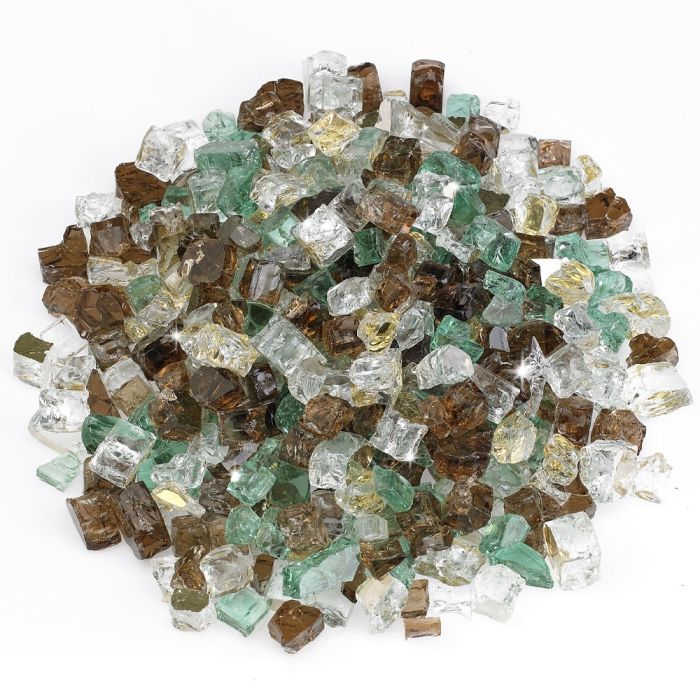 American Fire Glass:  1/2"  Reflective Glass- 10 LB Jar