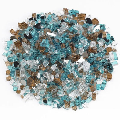 American Fire Glass:  1/2"  Reflective Glass- 10 LB Jar