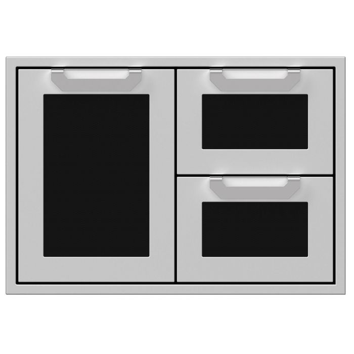 Hestan:  30" Double Drawer and Storage Door Combo