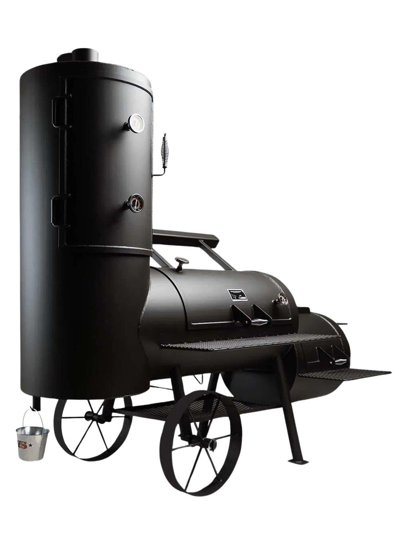 Yoder Smokers: Loaded Durango + Dual Temperature Gauges + Heat Management Plate + Counterweight + Round Firebox