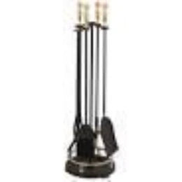 Pilgrim: Brass & Black Round Base Tool Set - Matte Black - 31"