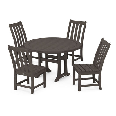 Polywood: Traditional Garden 5-Piece Round Farmhouse Dining Set