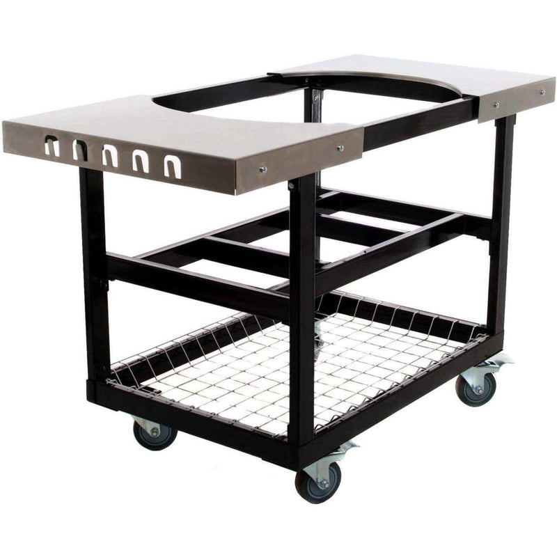 Primo Grills:  Cart Base with Basket and SS Side Shelves for XL 400, LG 300