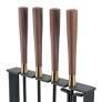Pilgrim: Hampton Walnut Handle Tool Set - Black / Burnished Brass Details - 35"