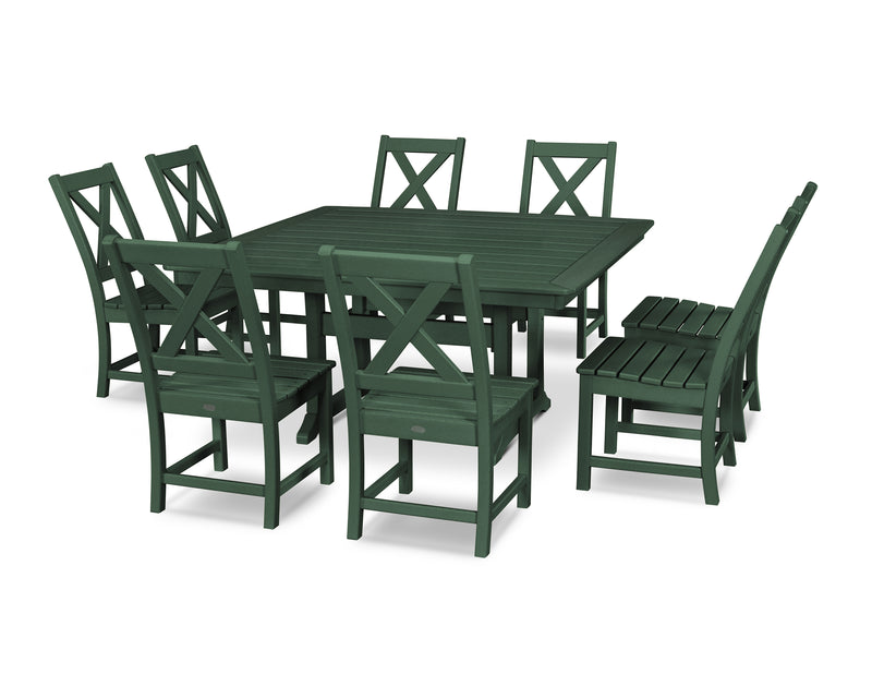 Polywood: Braxton 9-Piece Nautical Trestle Dining Set