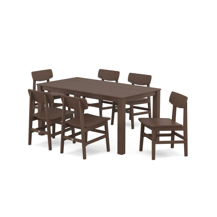 Polywood: Modern Studio Urban Chair 7-Piece Parsons Table Dining Set