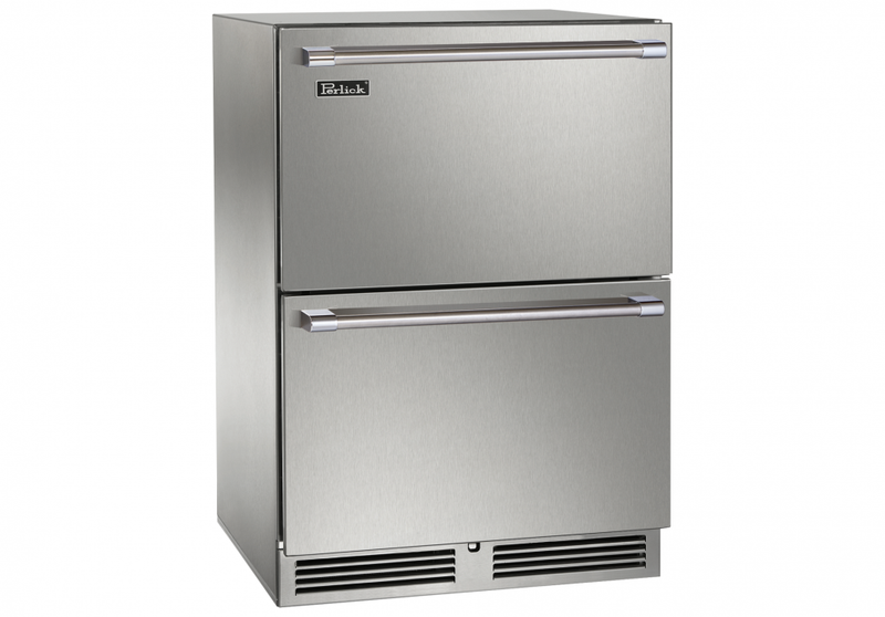 PERLICK: HP24RM-4-5 Marine Grade Refrigerator Drawers, stainless steel