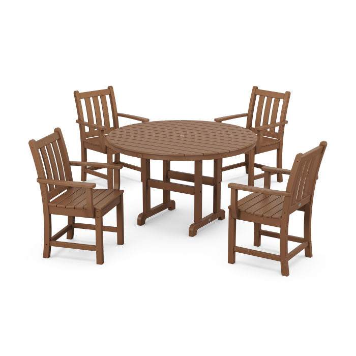 Polywood: Traditional Garden 5-Piece Round Farmhouse Dining