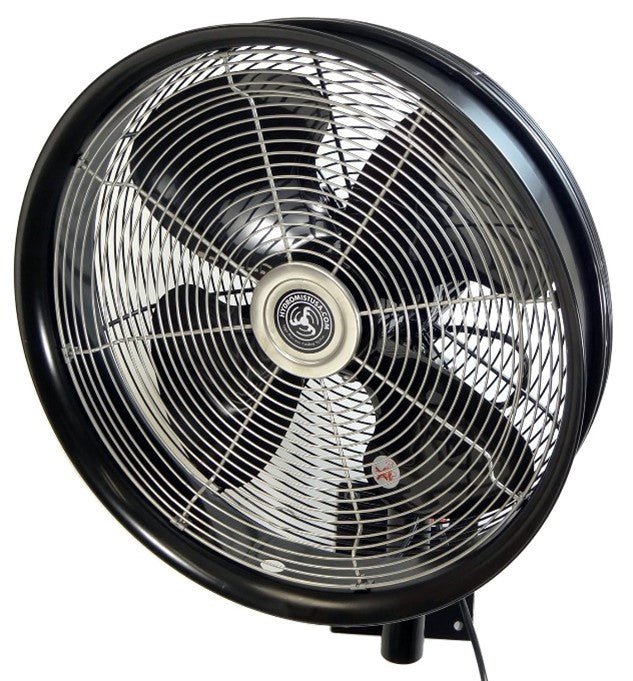 Hydromist: 24" Oscillating Black Fan