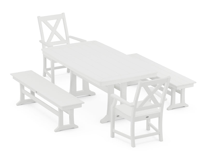 Polywood: Braxton 5-Piece Dining Set with Trestle Legs