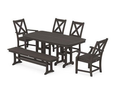Polywood: Braxton 6-Piece Dining Set with Bench