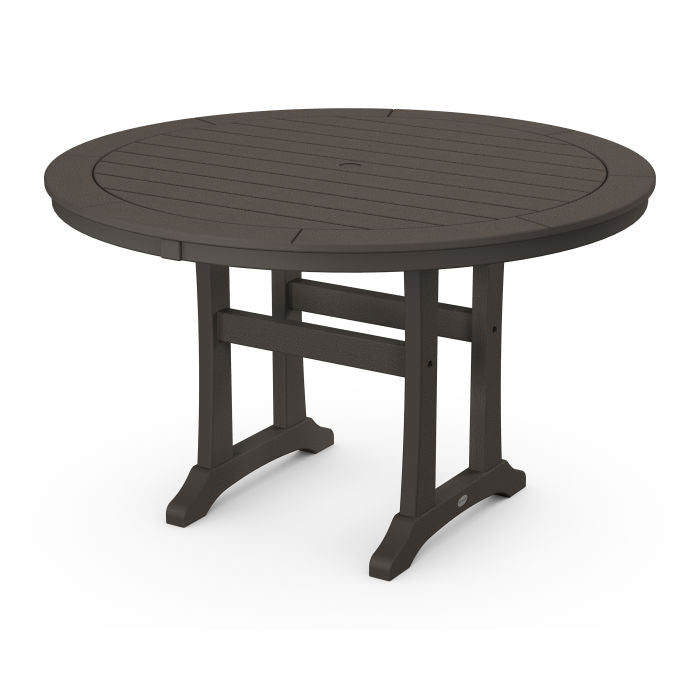 Polywood: Nautical Trestle 48" Round Dining Table