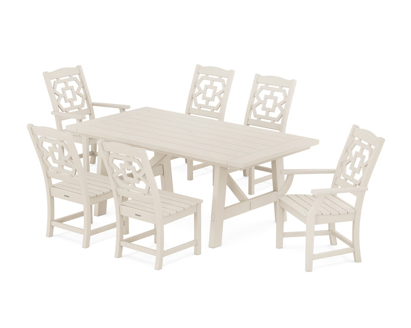 Polywood: Chinoiserie 7-Piece Rustic Farmhouse Dining Set