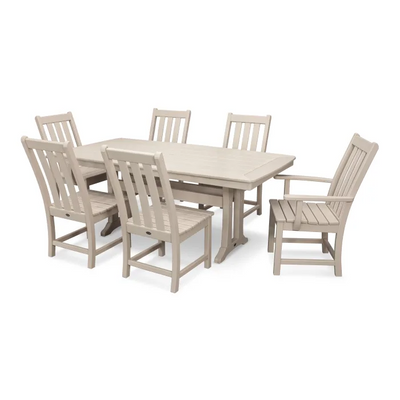 Polywood: Vineyard 7-Piece Dining Set with Trestle Legs