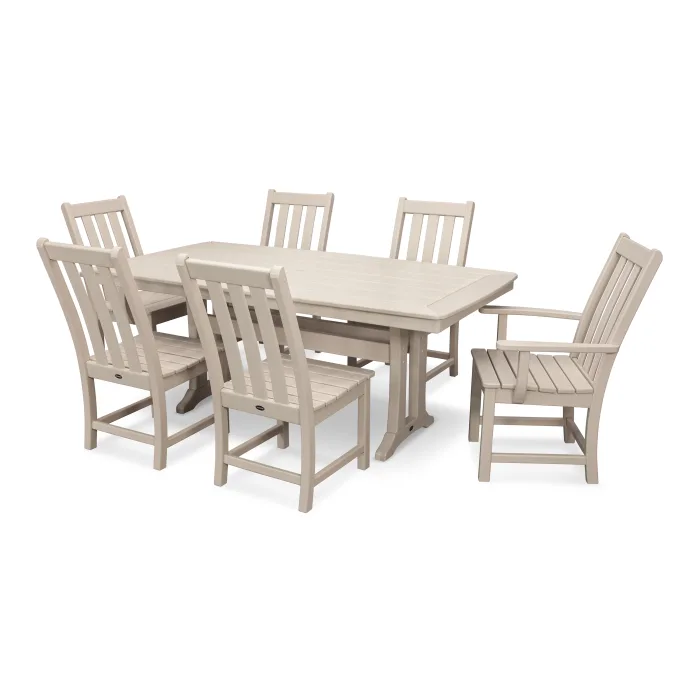 Polywood: Vineyard 7-Piece Dining Set with Trestle Legs