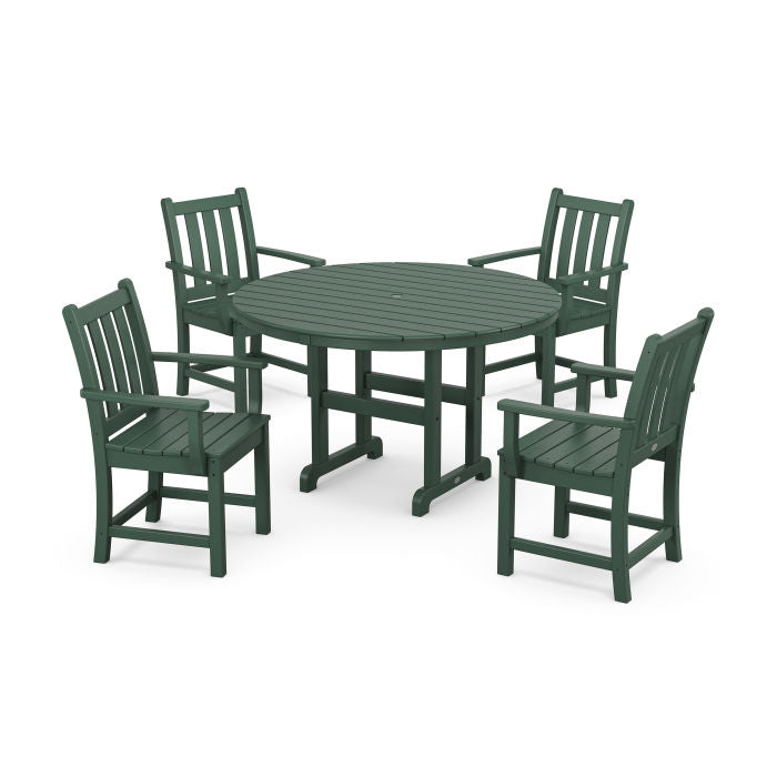 Polywood: Traditional Garden 5-Piece Round Farmhouse Dining