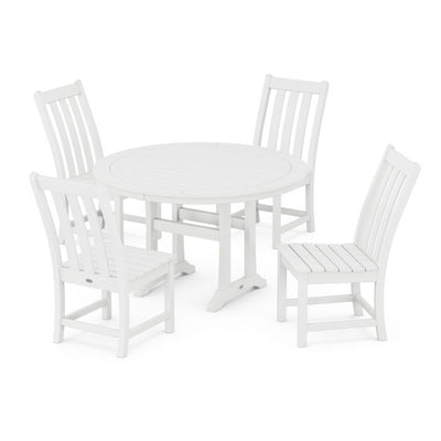 Polywood: Traditional Garden 5-Piece Round Farmhouse Dining Set