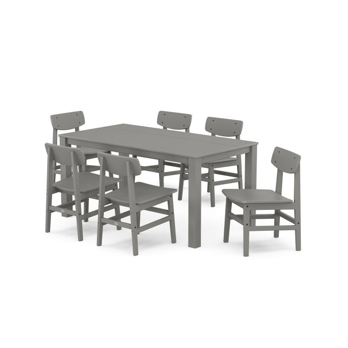 Polywood: Modern Studio Urban Chair 7-Piece Parsons Table Dining Set