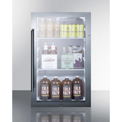 Summit Appliance: 19" Outdoor Refrigerator w/ Shallow Depth & Glass Door