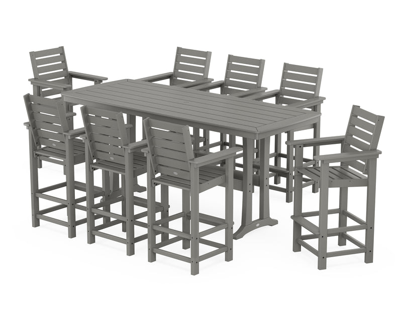 Polywood: Captain 9-Piece Bar Set with Trestle Legs