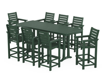 Polywood: Captain 9-Piece Bar Set with Trestle Legs