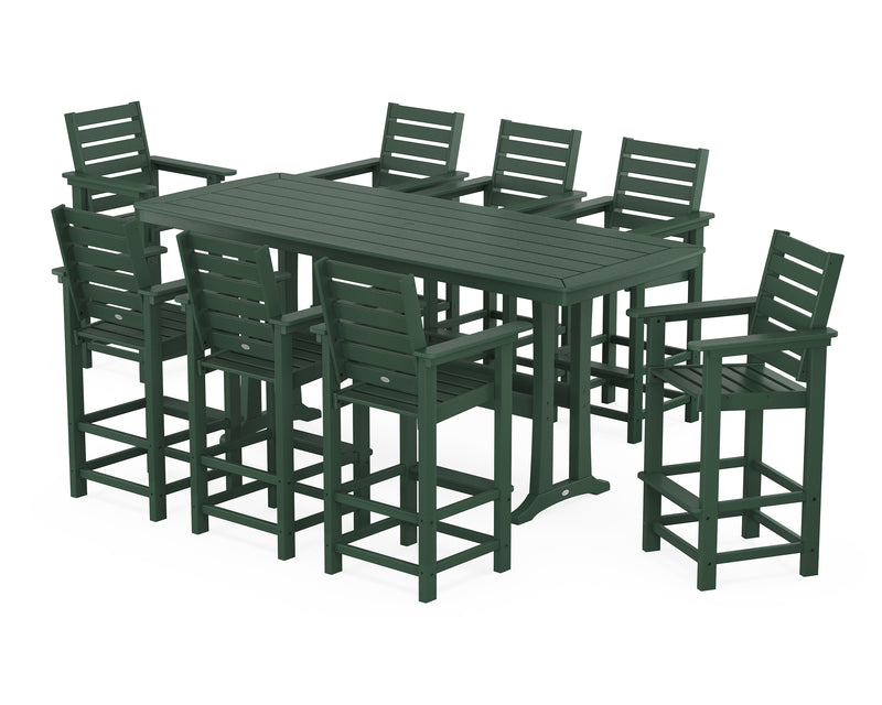Polywood: Captain 9-Piece Bar Set with Trestle Legs