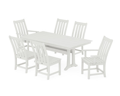 Polywood: Vineyard 7-Piece Farmhouse Dining Set with Trestle Legs