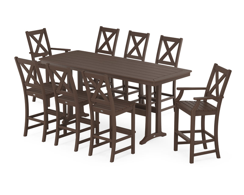 Polywood: Braxton 9-Piece Bar Set with Trestle Legs